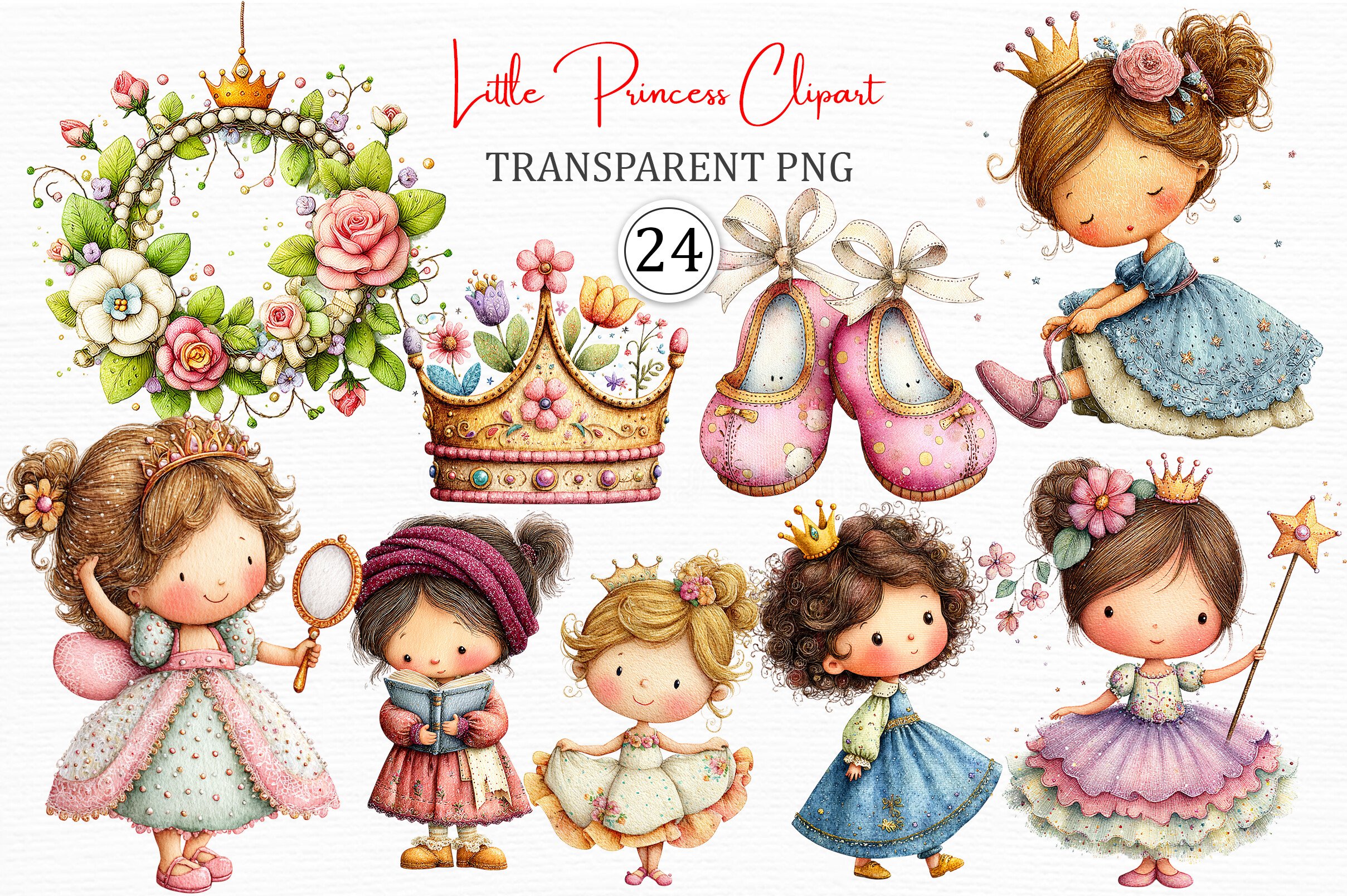 Little Princess Clipart Printable Set