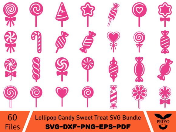 Lollipop Candy Sweet Treat SVG Bundle