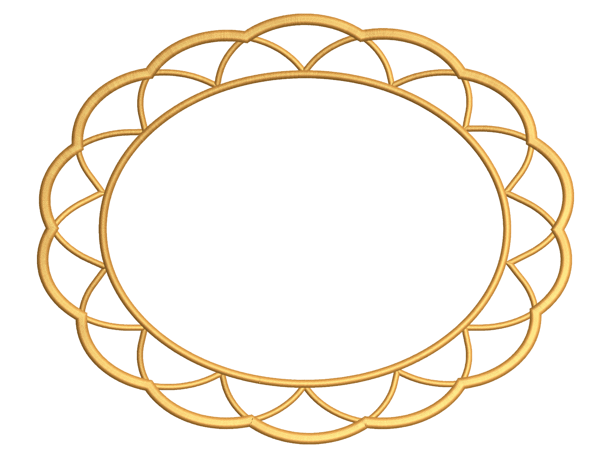 Looped Scallop Oval Placemat CERCEVE107F
