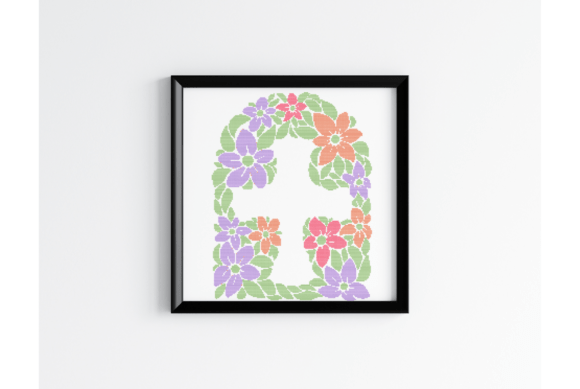 Modern Floral Cross Stitch Pattern