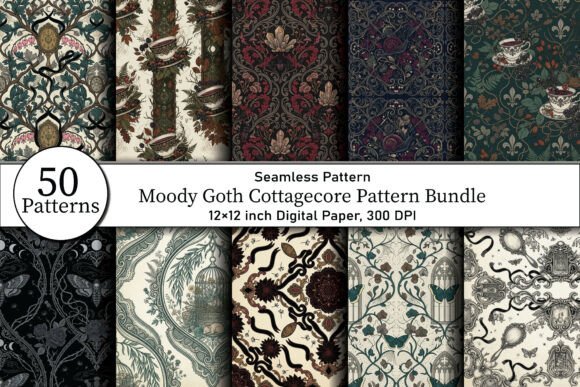 Moody Goth Cottagecore Pattern Pack