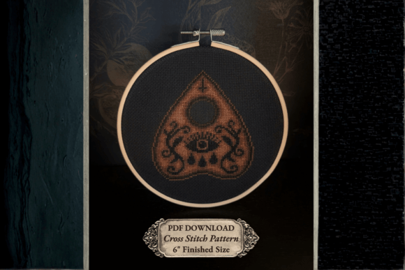 Ouija Planchette Cross Stitch Pattern