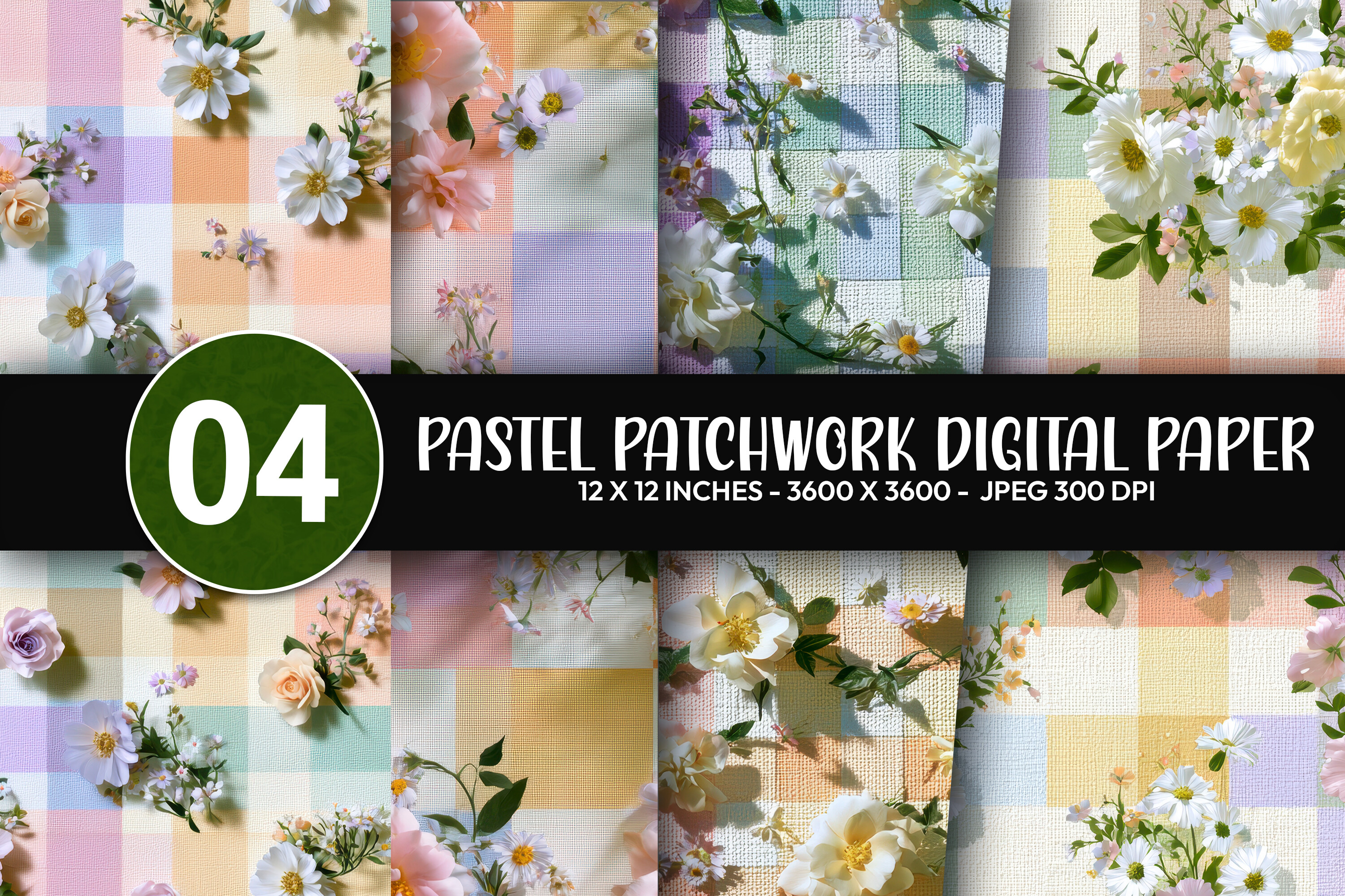 Pastel Patchwork Digital Paper
