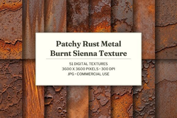 Patchy Rust Metal Burnt Sienna Texture