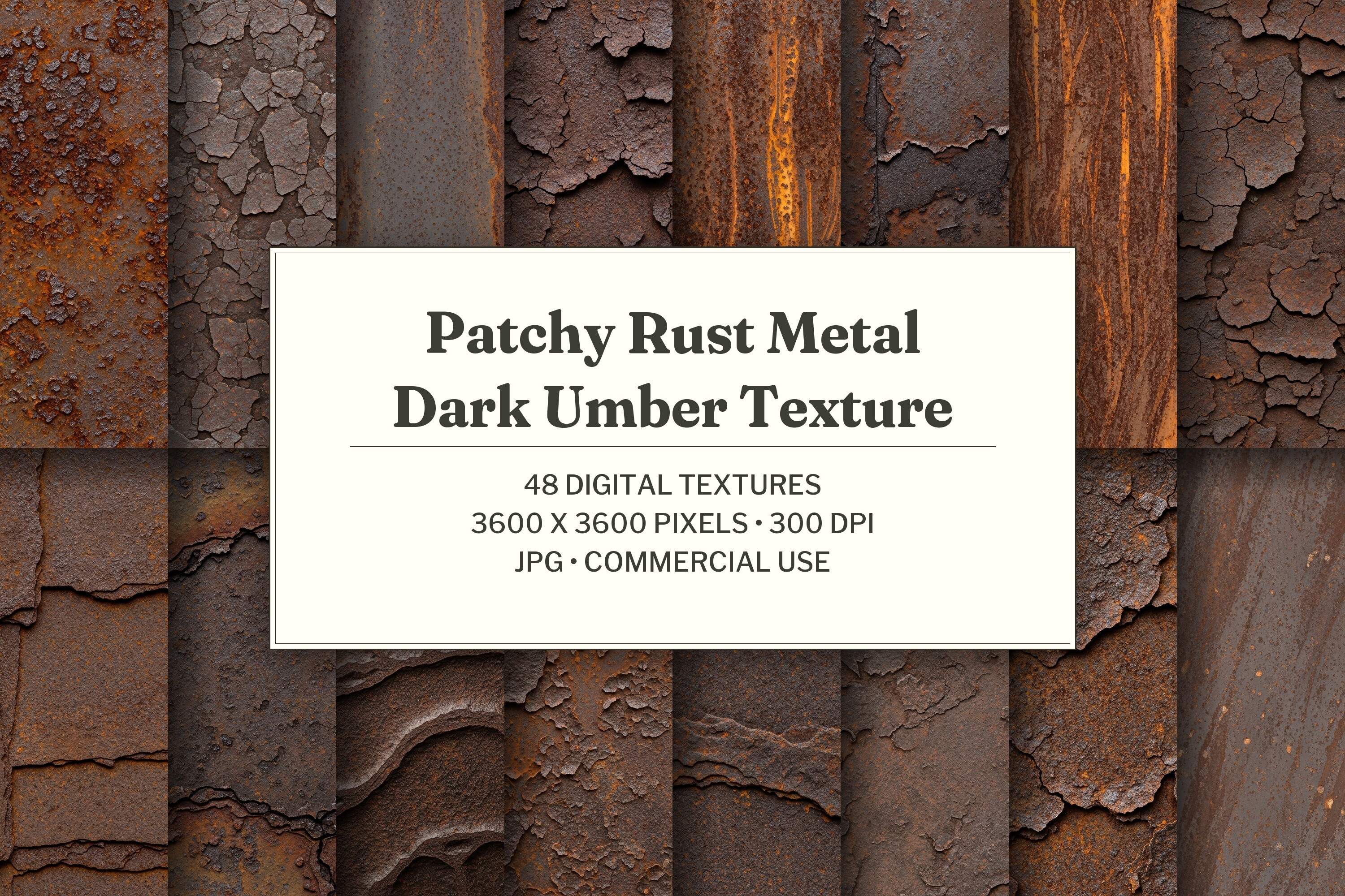 Patchy Rust Metal Dark Umber Texture
