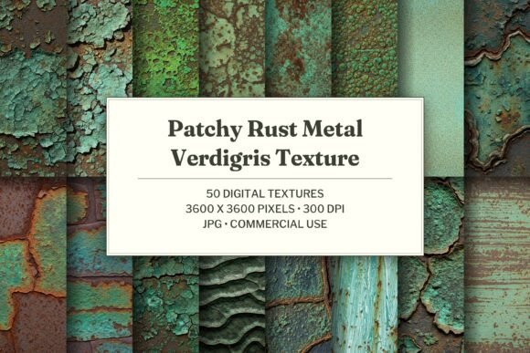 Patchy Rust Metal Verdigris Texture