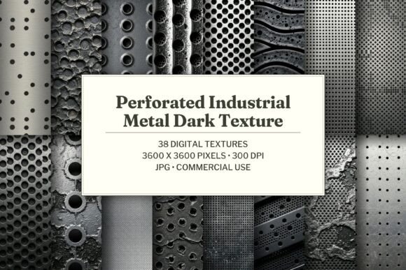 Perforated Industrial Metal Dark Texture