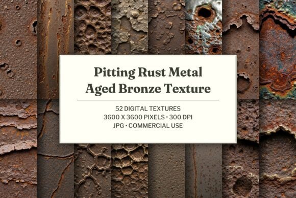 Pitting Rust Metal Aged Bronze Texture