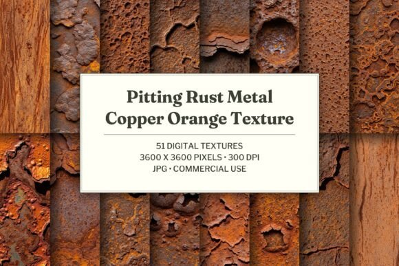 Pitting Rust Metal Copper Orange Texture