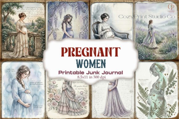 Pregnant Women Victorian Junk Journal