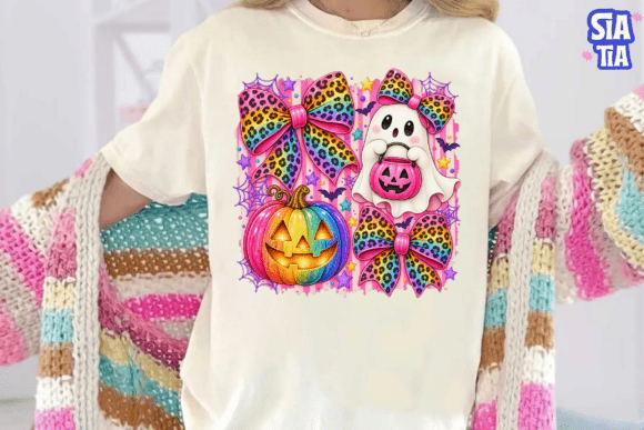 Rainbow Halloween PNG Sublimation Shirt