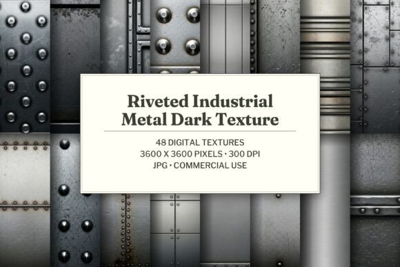 Riveted Industrial Metal Dark Texture