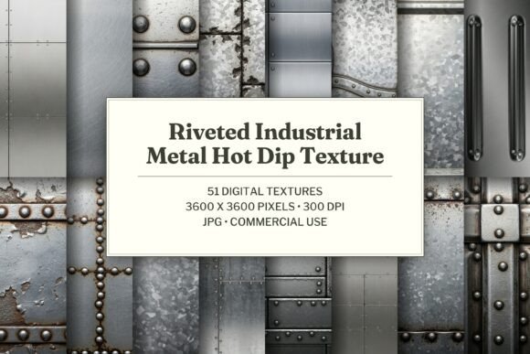 Riveted Industrial Metal Hot Dip Texture