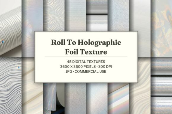 Roll to Holographic Foil Texture