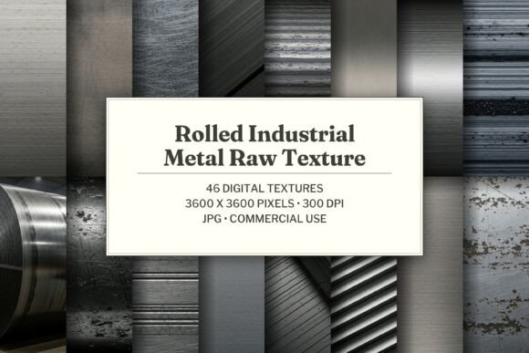 Rolled Industrial Metal Raw Texture