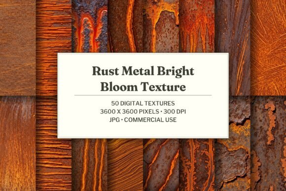 Rust Metal Bright Bloom Texture
