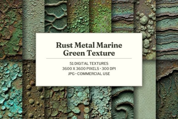 Rust Metal Marine Green Texture