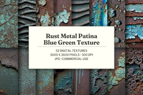 Rust Metal Patina Blue Green Texture