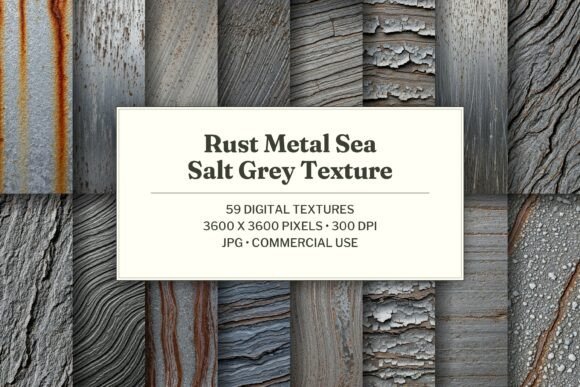 Rust Metal Sea Salt Grey Texture