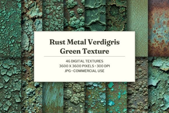 Rust Metal Verdigris Green Texture