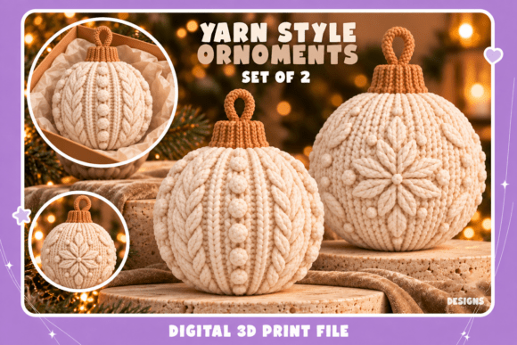 Christmas Ornaments STL 3D Print Set – 5 Detailed Holiday Decor Files - Image 16