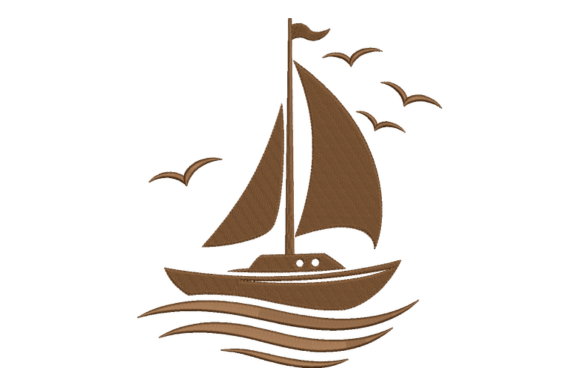 Sailboat Embroidery Design