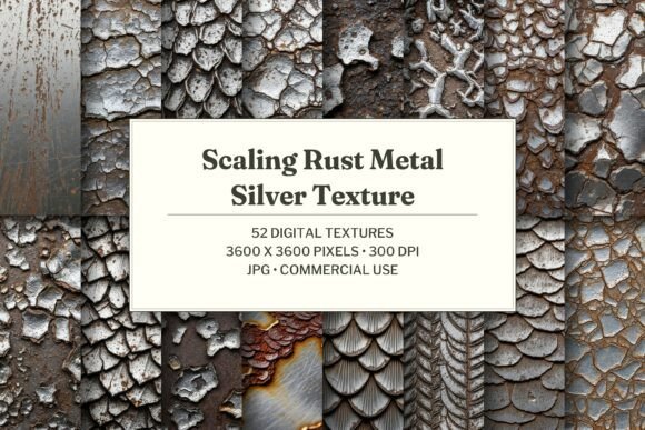 Scaling Rust Metal Silver Texture