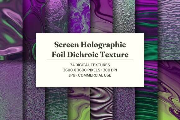 Screen Holographic Foil Dichroic Texture