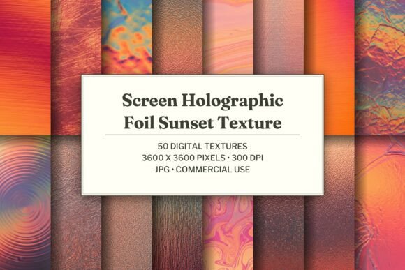 Screen Holographic Foil Sunset Texture