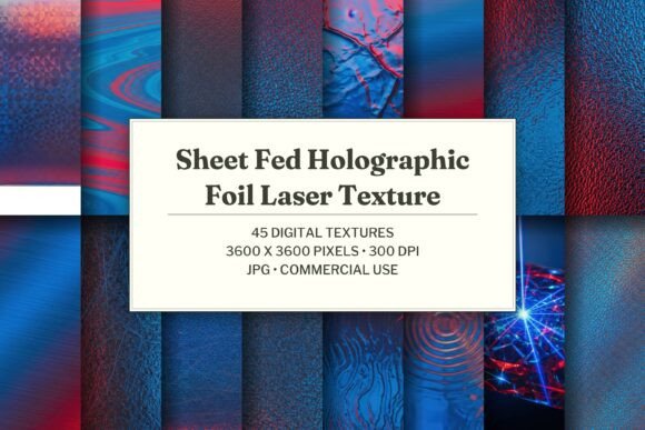 Sheet Fed Holographic Foil Laser Texture