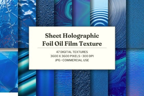 Sheet Holographic Foil Oil Film Texture