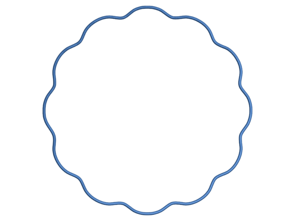Single Satin Wavy Round Placemat CERCEVE