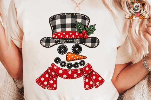 Snowman Face PNG Shirt Design