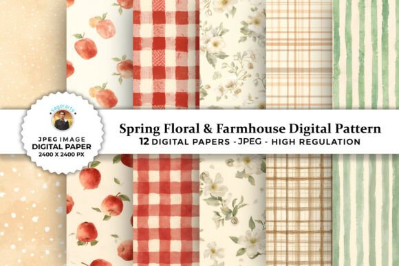 Soft Floral & Farmhouse Digital Patterns