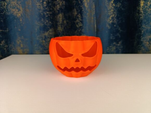 Spooky Halloween Pumpkin Treat Bowl – 3D Printed Candy Holder - Image 2
