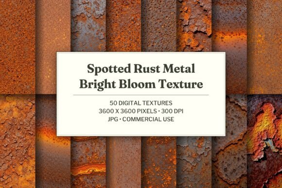 Spotted Rust Metal Bright Bloom Texture