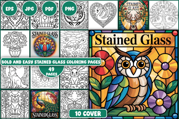 Stained Glass Coloring Pages