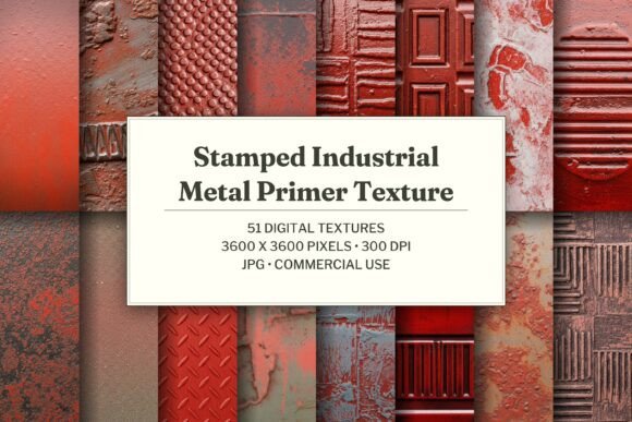 Stamped Industrial Metal Primer Texture