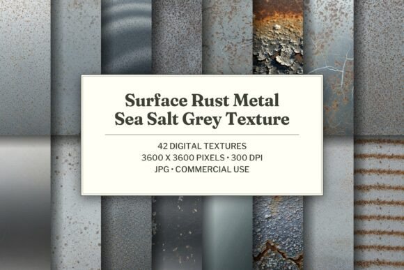 Surface Rust Metal Sea Salt Grey Texture