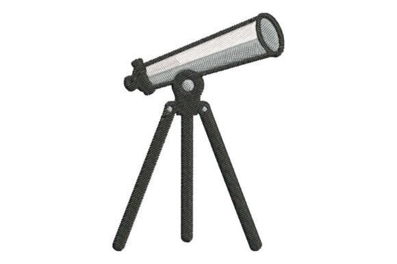 Telescope on Tripod Embroidery Design