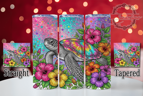 Tie-Dye Turtle Hibiscus 20oz Tumbler