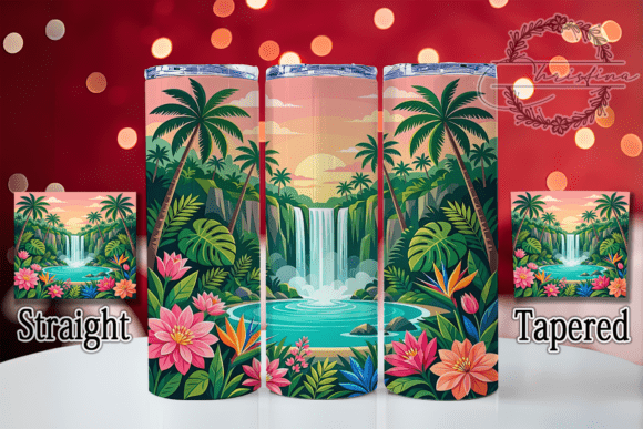 Tropical Jungle Waterfall 20oz Tumbler