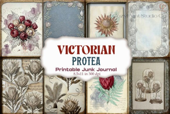 Victorian Protea Botanical Junk Journal