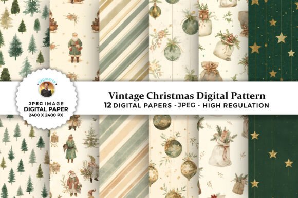 Vintage Christmas Digital Patterns