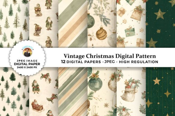 Vintage Christmas Digital Patterns