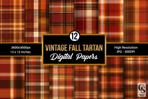 Vintage Fall Tartan Plaid Patterns
