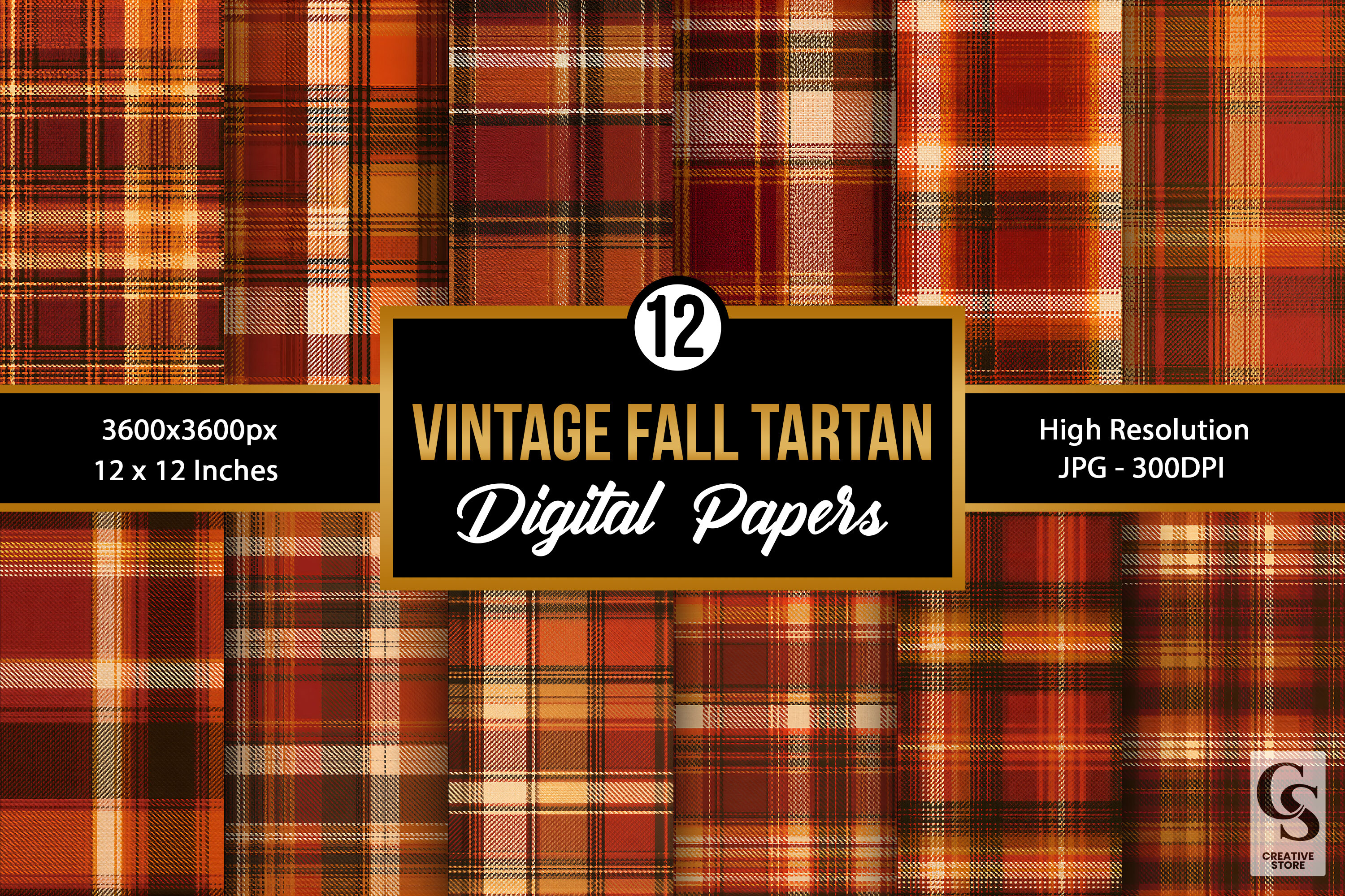 Vintage Fall Tartan Plaid Patterns
