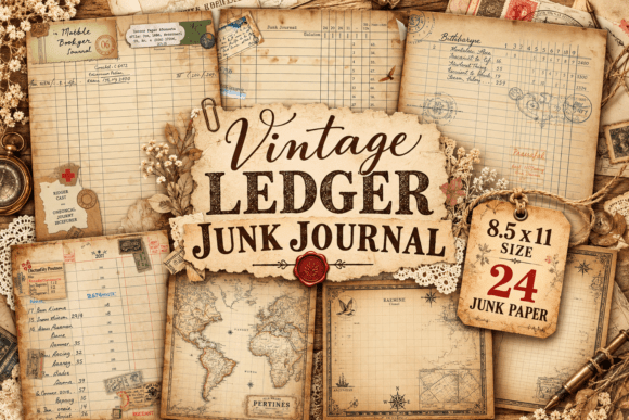 Vintage Ledger Junk Journal