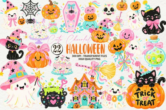 Whimsy Cheerful Halloween Clipart