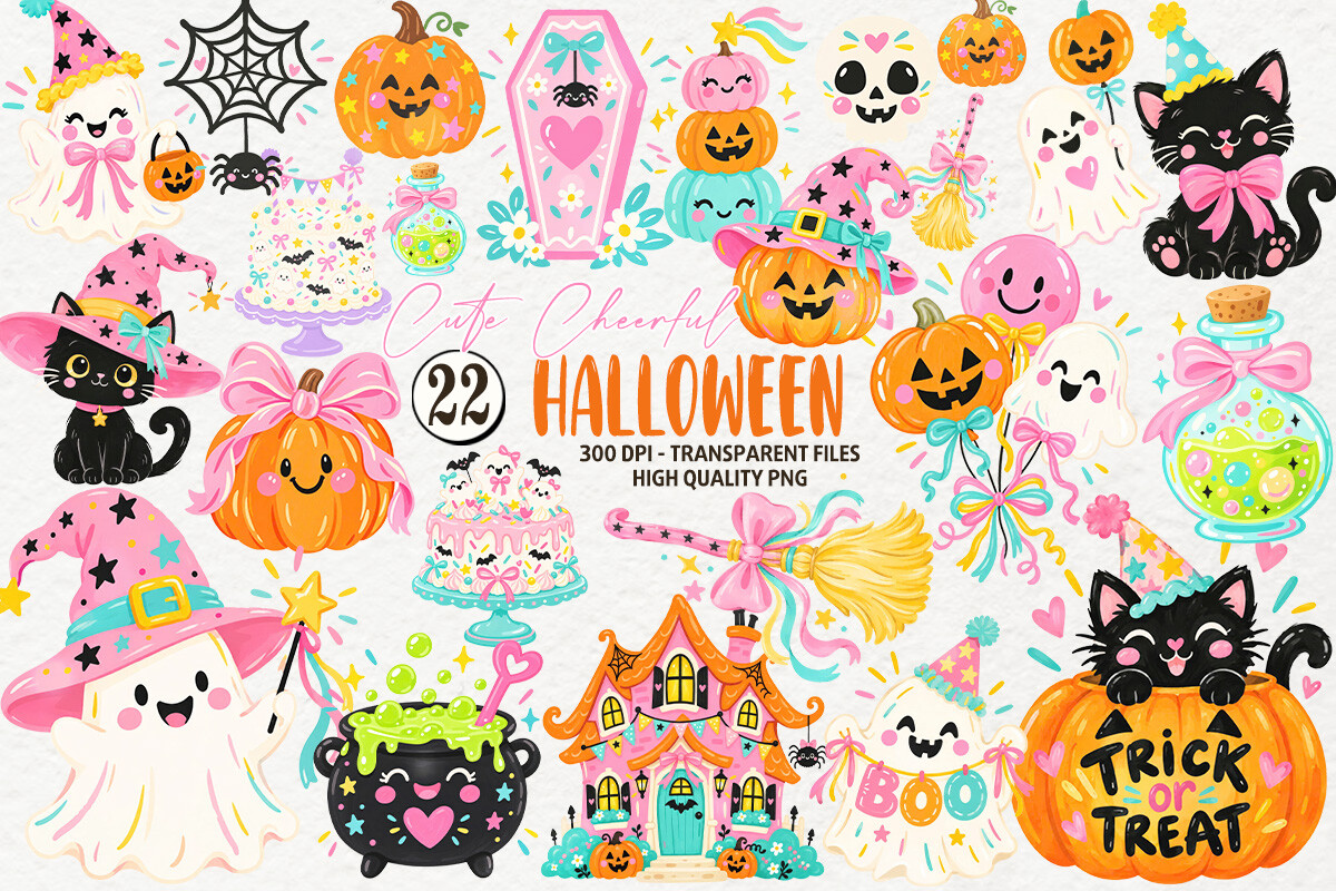 Whimsy Cheerful Halloween Clipart